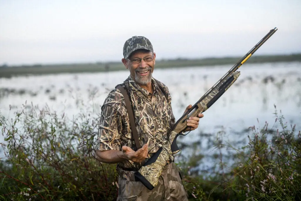 duck hunter on a teal hunt in texas