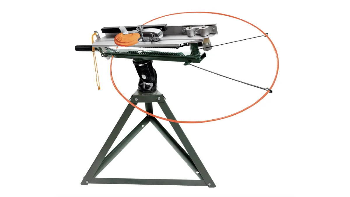 Do-All Outdoors Clayhawk Full Cock Trap Clay Target Thrower on white background