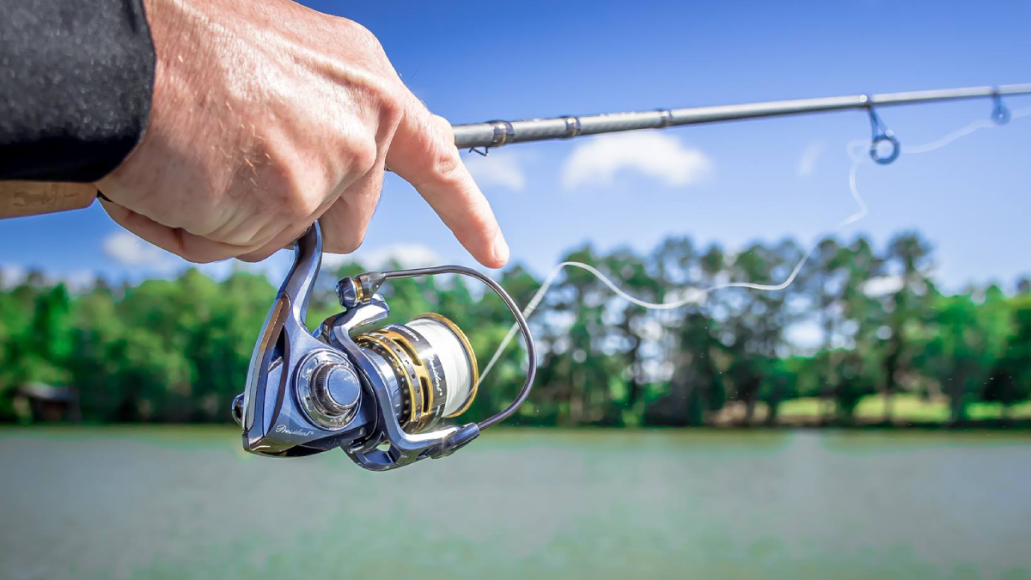 Angler casting Pflueger President Spinning Reel