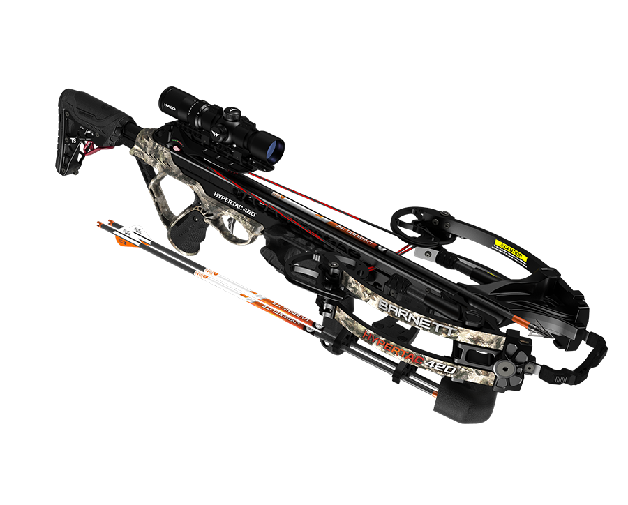 Barnett HyperTac Pro 430. Specs: 420 fps., 7.9 lbs., 9.2 inches wide