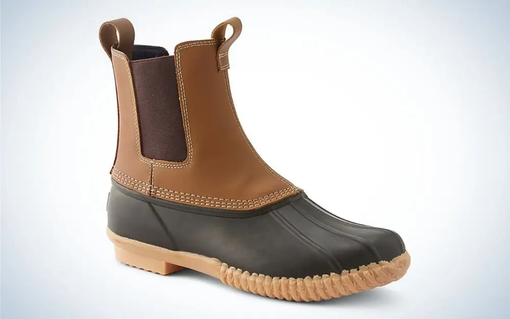 Landsâ End Insulated Flannel Lined Chelsea Duck Boots in Menâs and Womenâs are the best slip on duck boots.