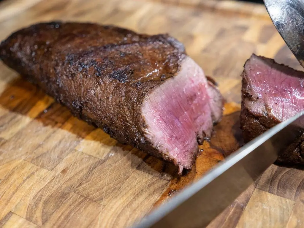 A seared venison backstrap