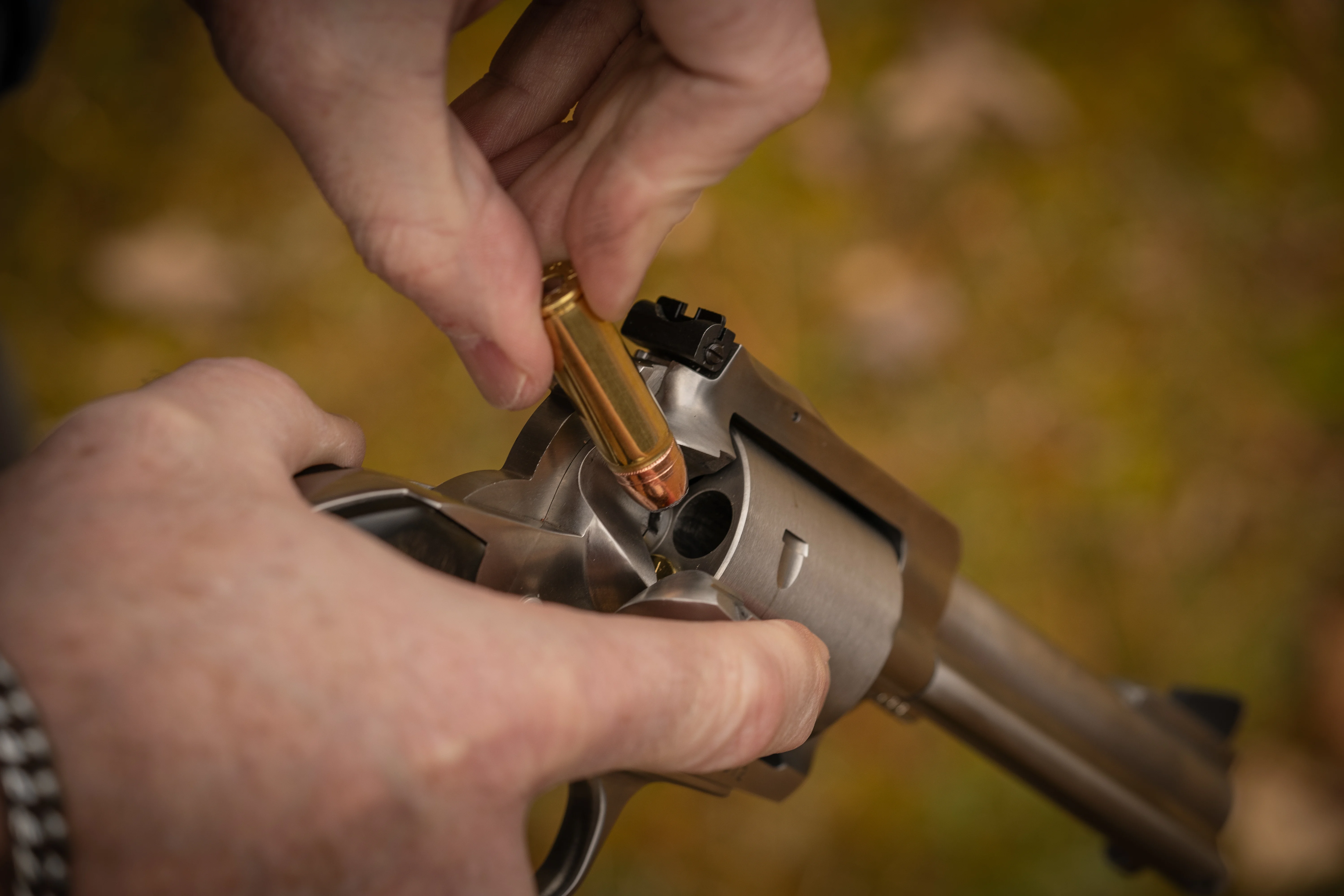 Hand loading a revolver