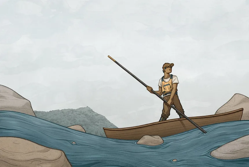 boating, canoeing, canoe, how to pole a canoe,