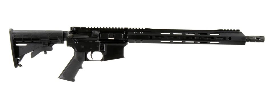 Bear Creek Arsenal BC-15, 16-Inch semiauto rifle on a white background is one of the best coyote rifles. 