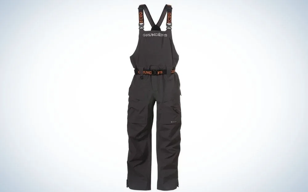 Grundens Gambler Gore-Tex Bibs are the best rain pants for fishing.