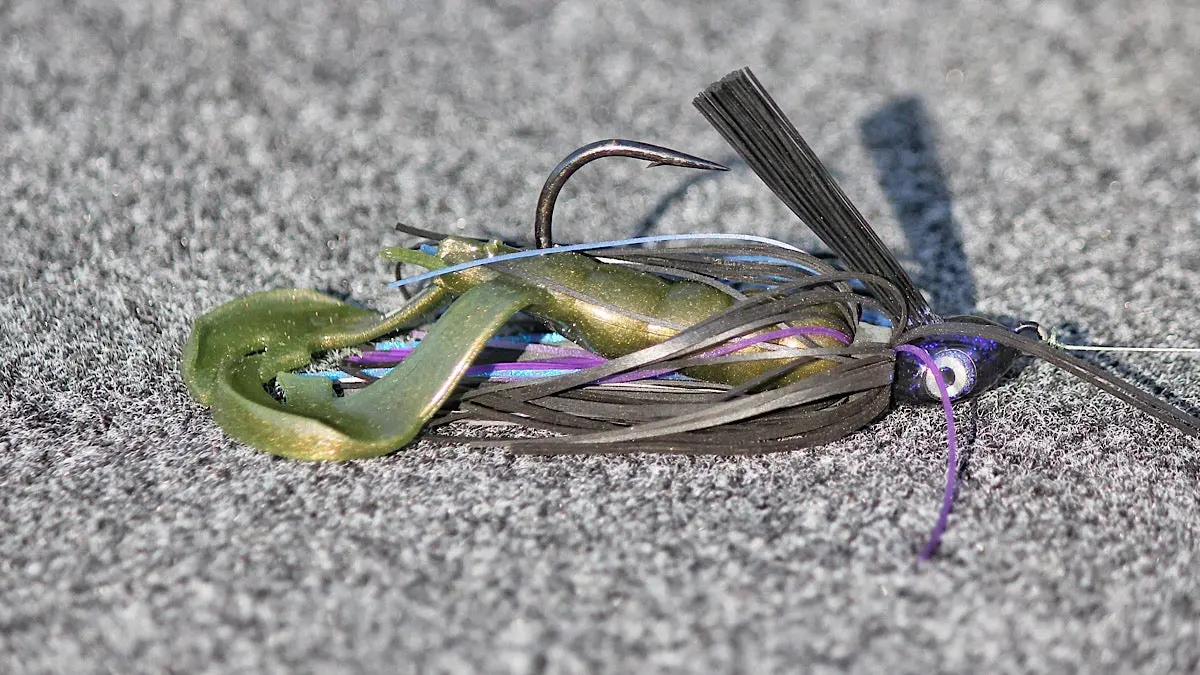 photo of a swim jig for bass fishing