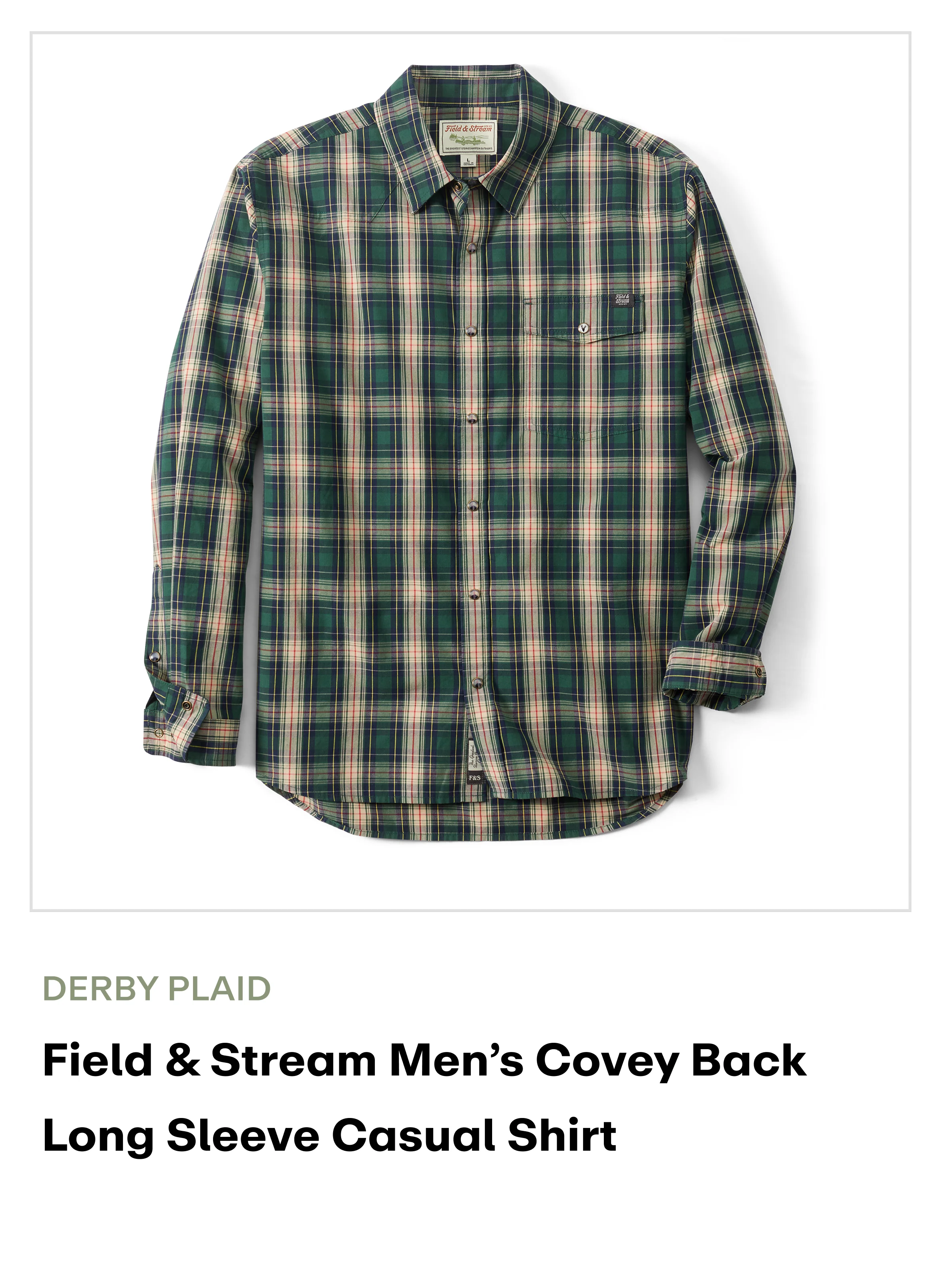 Amazon - Covey back LS Casual shirt-Derby Plaid