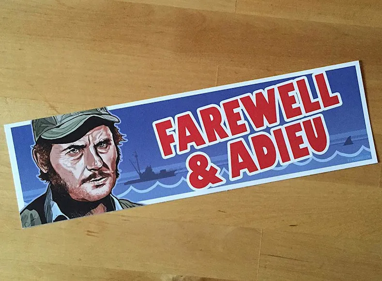 Jaws Farewell & Adieu Bumper Sticker