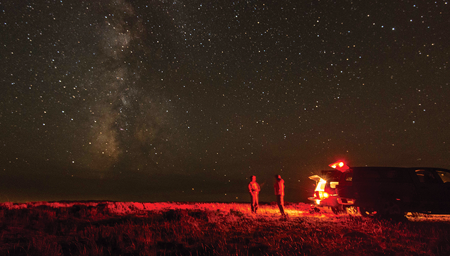 A starry base camp.