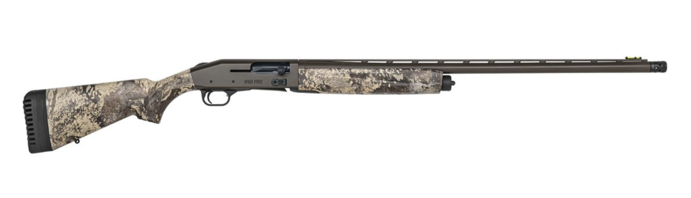 The new Mossberg 940 Pro Waterfowl shotgun on white background. 