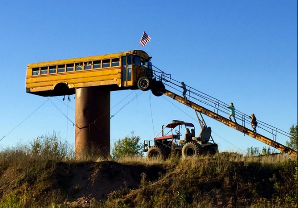 &lt;em&gt;Jesse Kauffman's ultimate deer stand—a school bus.&lt;/em&gt;