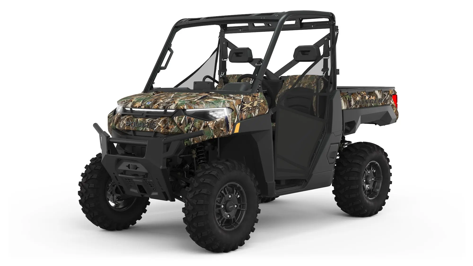 The new Polaris Ranger XP Kinetic UTV on white background.