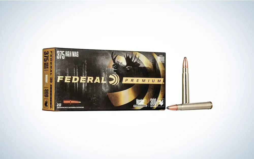 Federal Premium Safari Ammunition 375 H&amp;H Magnum 300 Grain Nosler Partition