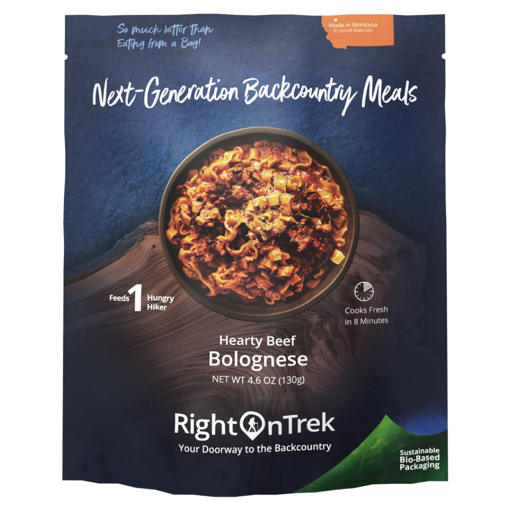 RightOnTrek Hearty Beef Bolognese Backpacking Meal