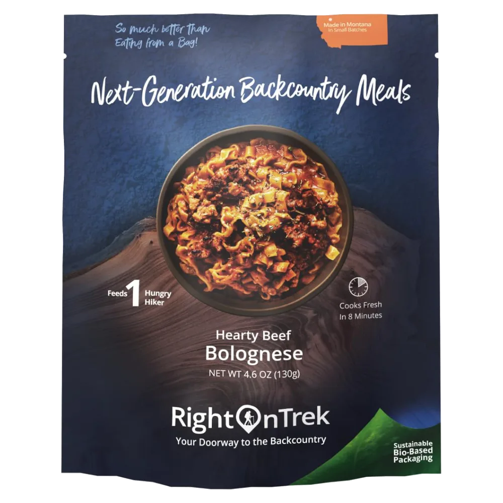 RightOnTrek Hearty Beef Bolognese Backpacking Meal