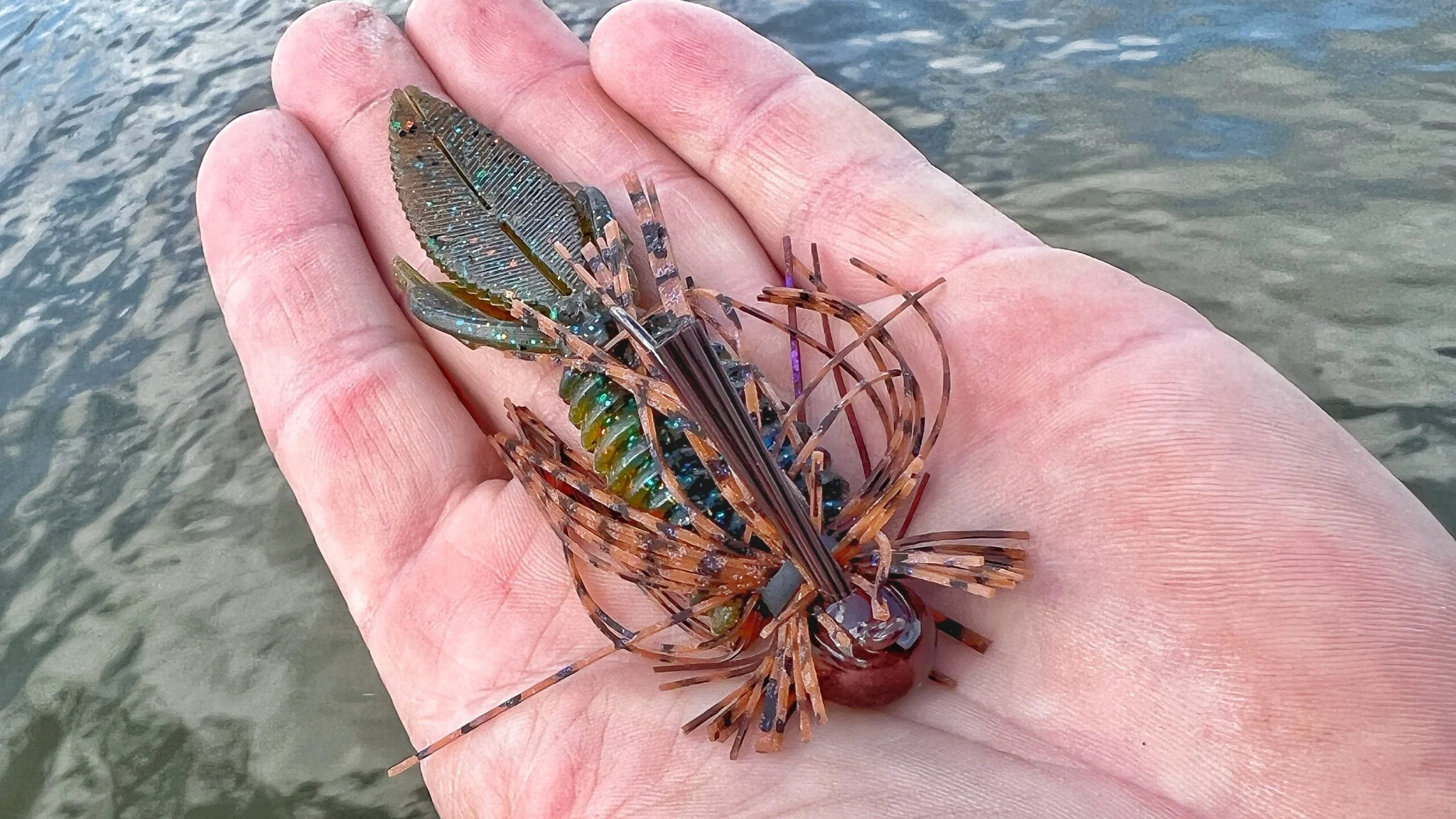 photo of a finesse jig for bass fishing