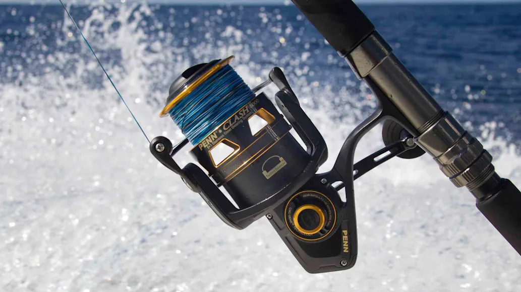 Spiderwire Stealth Blue Camo Braid Fishing Line on saltwater reel