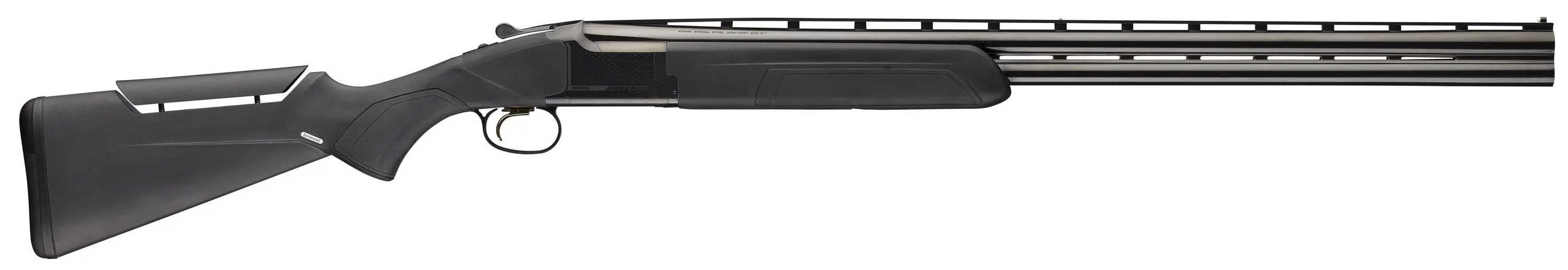 Browning Citori Composite over-under shotgun on a white background. 