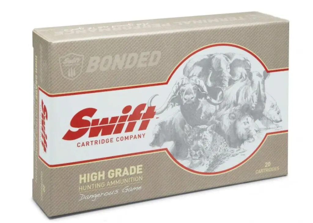 .416 Remington ammo from Swift, loaded with Partitions and A-Frames.