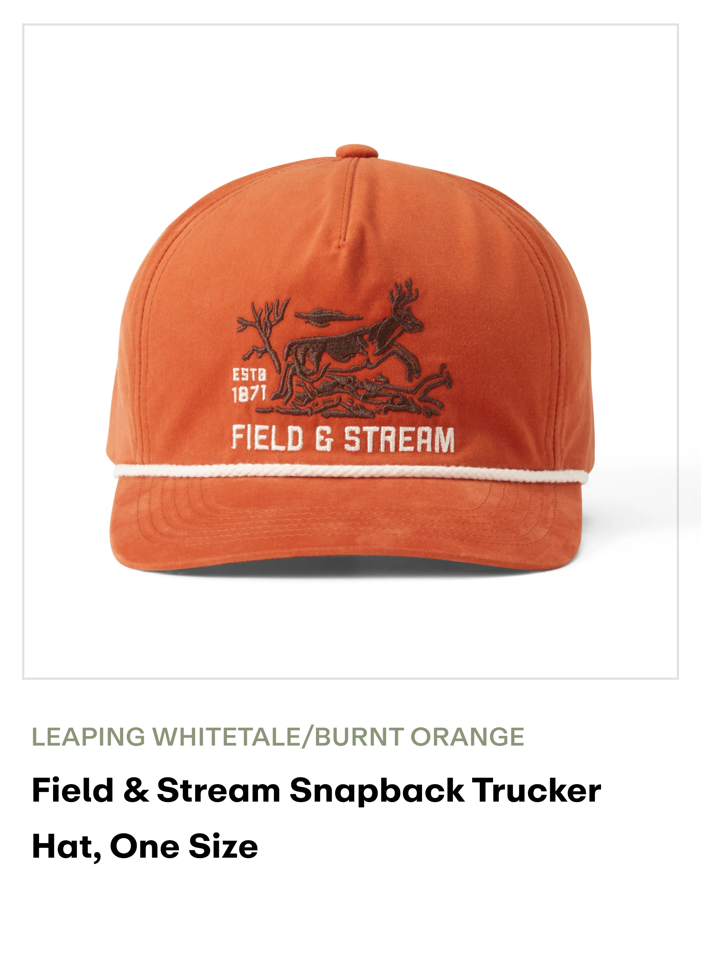amazon - hat - Leaping Whitetail/Burnt Orange