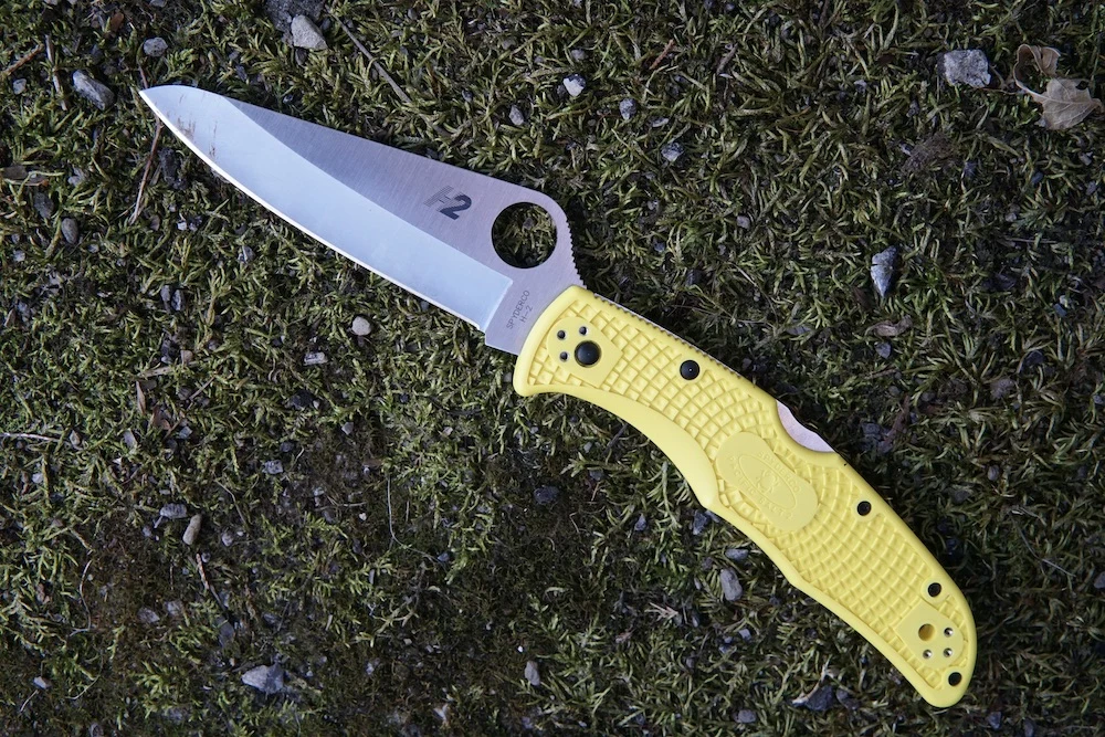 Spyderco Pacific Salt 2 Knife on grass