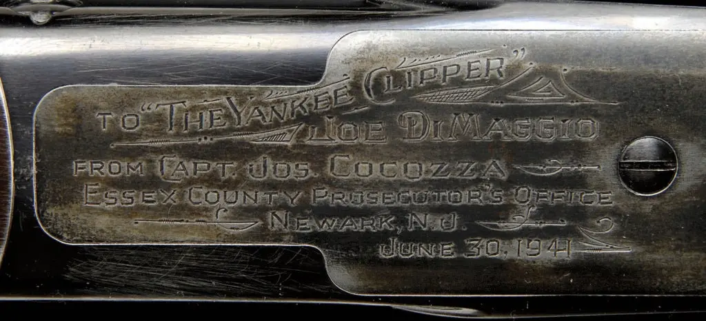 joe dimaggio model 21 engraving