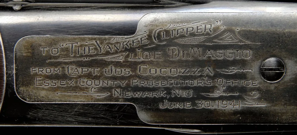 joe dimaggio model 21 engraving