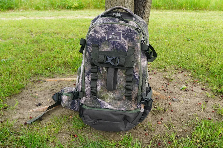 Magellan Outdoors Pro Hunt Day Pack sitting on grass