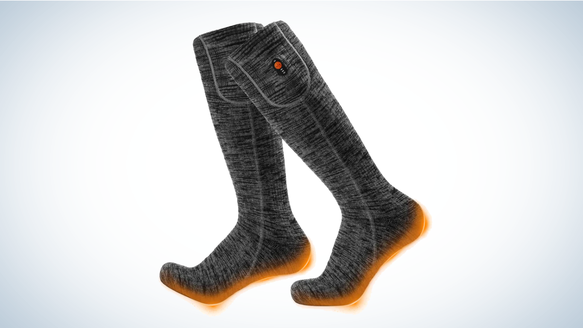 Ororo Mojave Heated Socks 3.0 on gray and white background