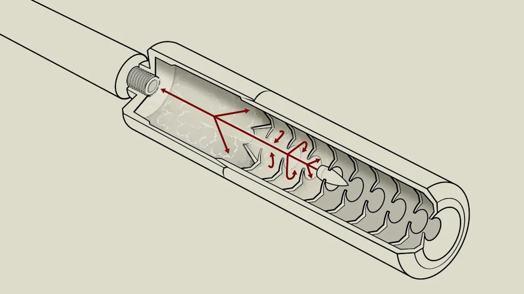 How a silencer works.