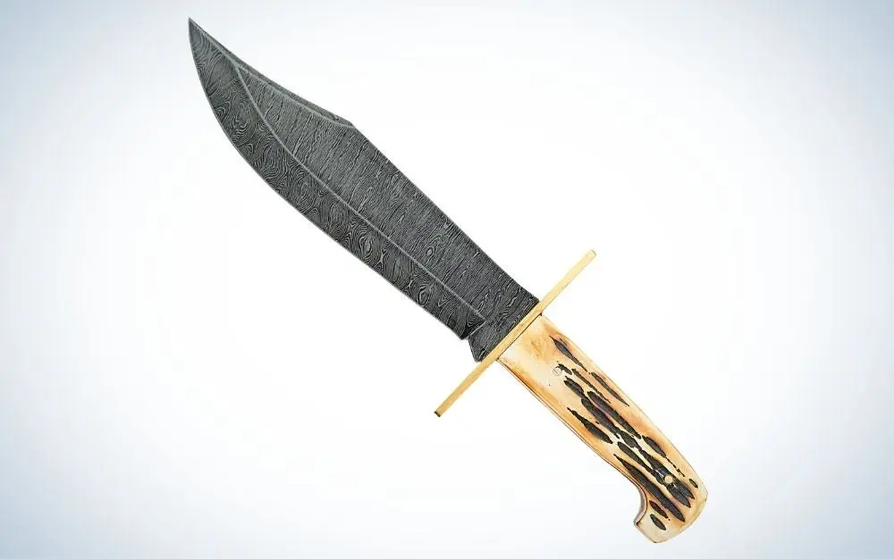 Bear &amp; Son Cutlery Bowie is the best bowie knife with Damascus blade.