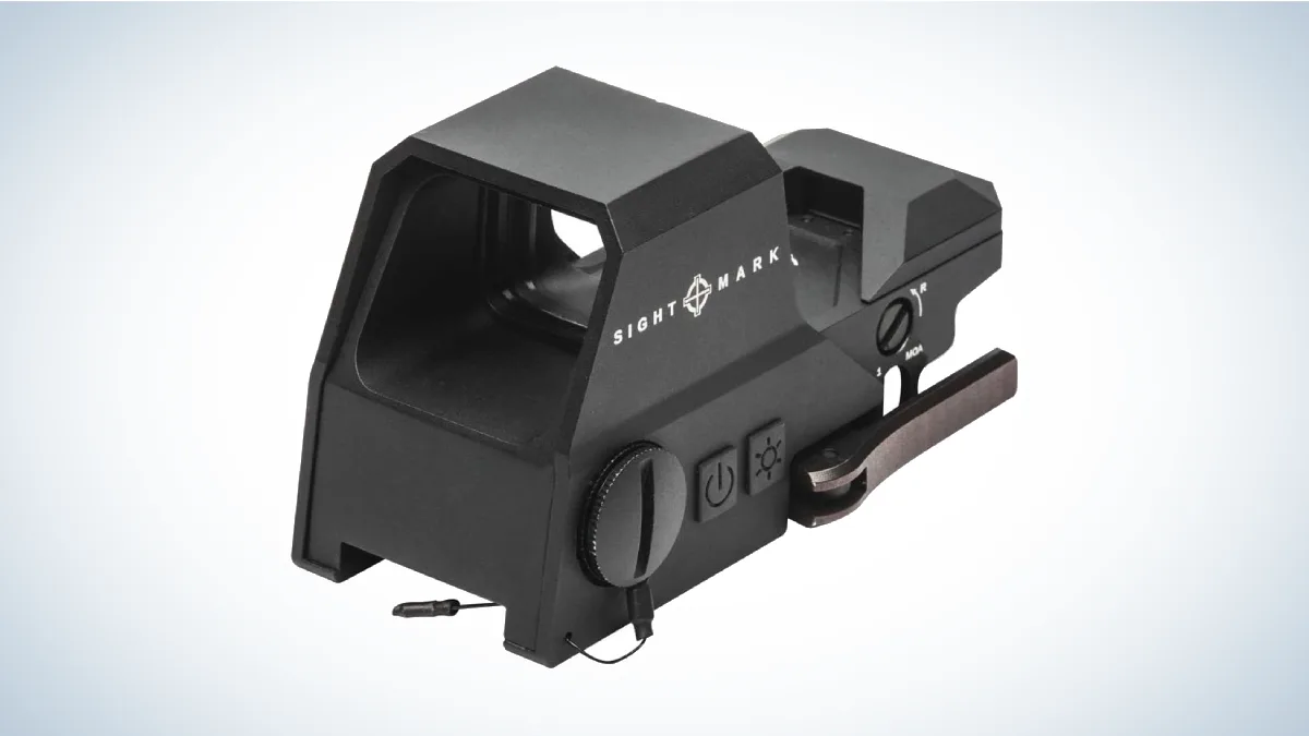 Sightmark Ultra Shot R-Spec Reflex Sight on gray and white background