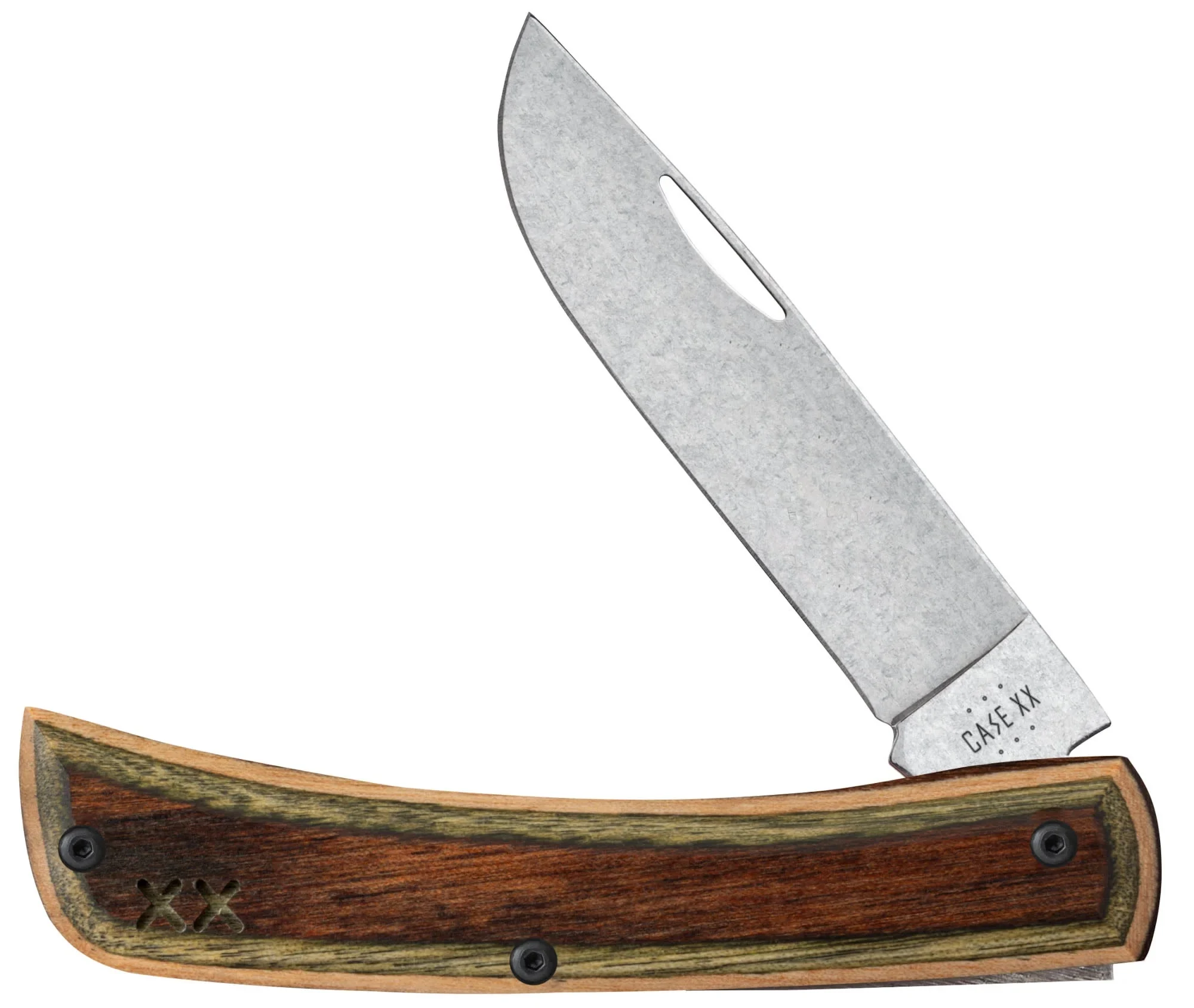 Case Crossroads Smooth Brown/Green Dymalux Wood XR Sod Buster Jr