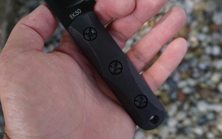 Close-up of Ka-Bar Ek Commando handle