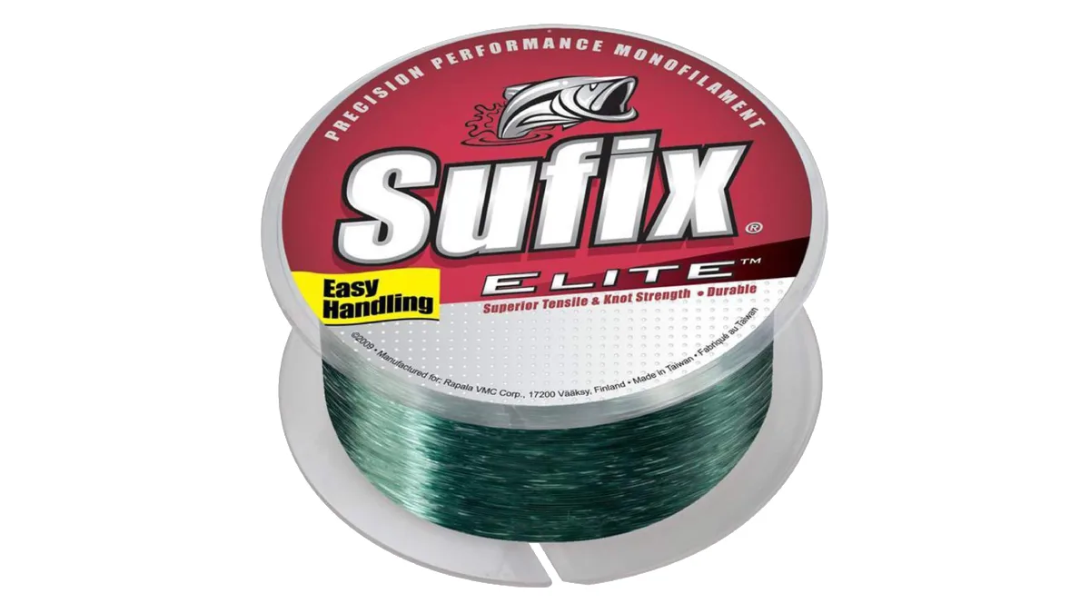 Sufix Elite Monofilament Line on white background