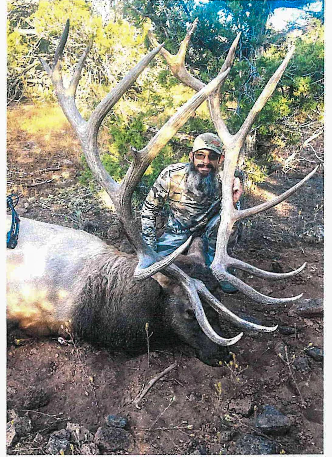 Matthew Schimberg poses with a top-five typical American elk. 