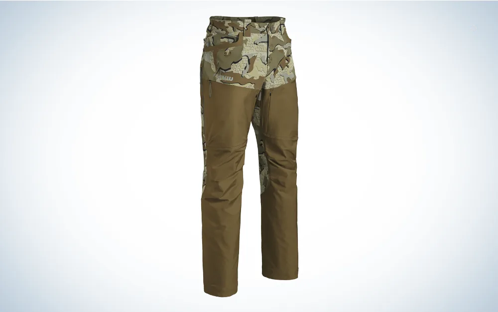 Kuiu Brush Pant on blue and white background