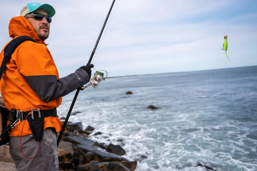 angler casting the Tsunami SaltX