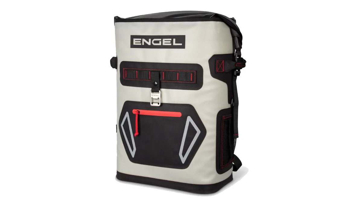 ENGEL Roll Top High Performance Backpack Cooler on white background