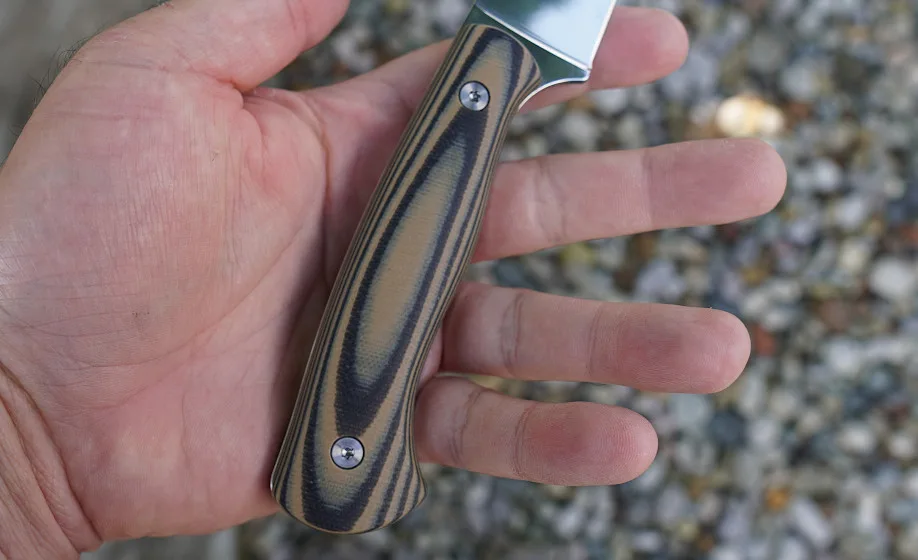 Close-up of Montana Knife Company Stonewall Skinner handle