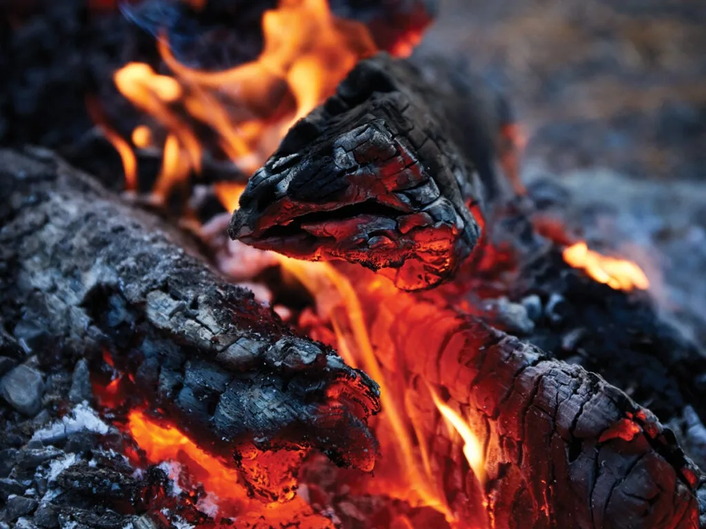 cooking over coals