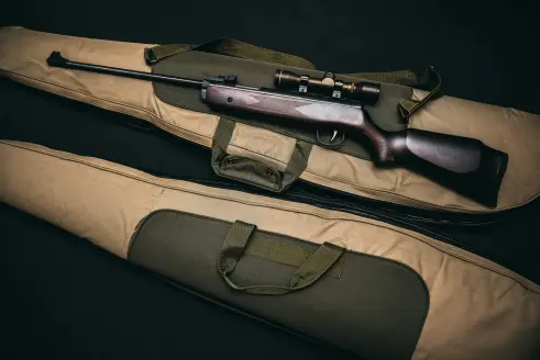 Scoped Rifle with two gun cases