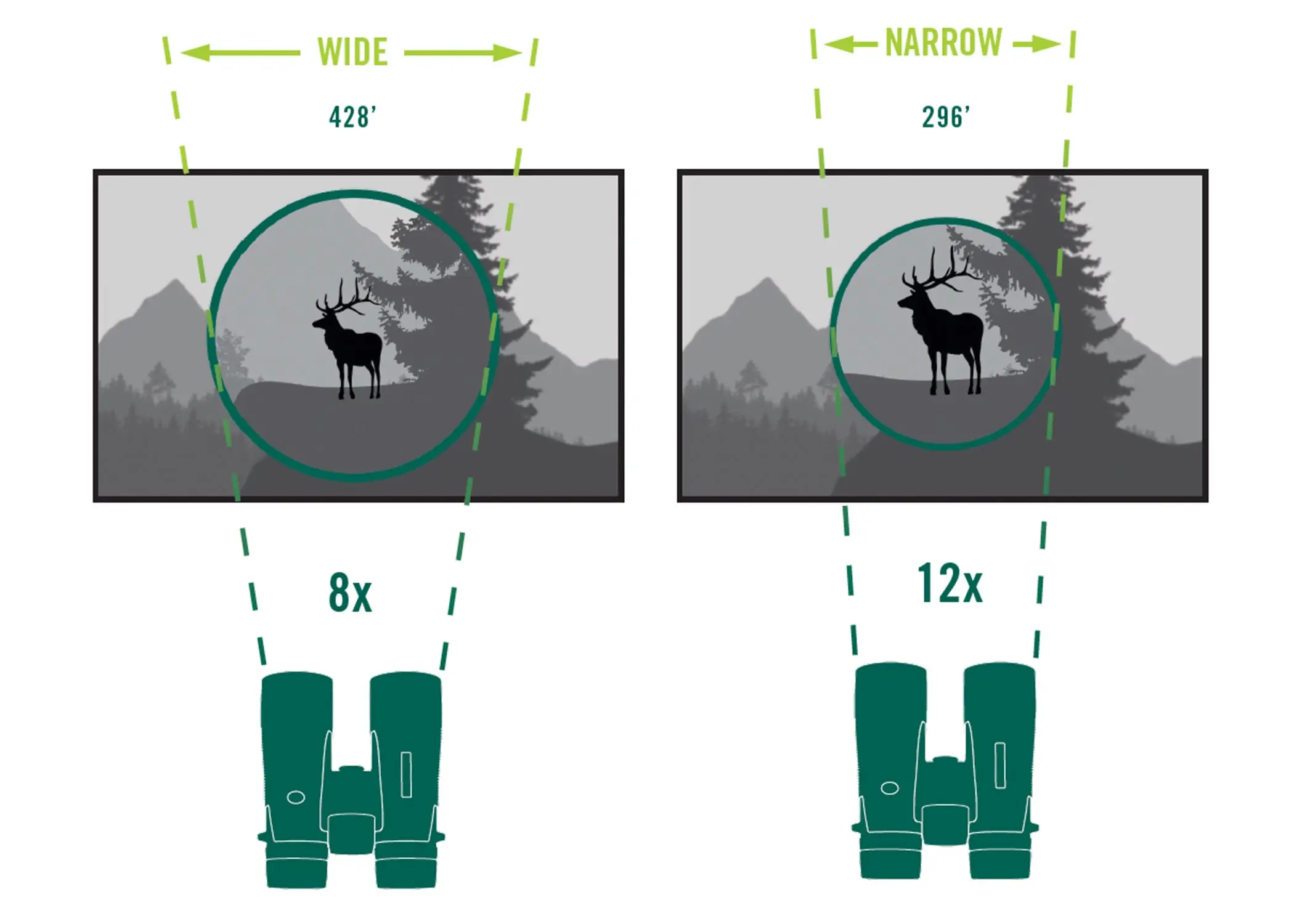 illustration of FOV binocular number