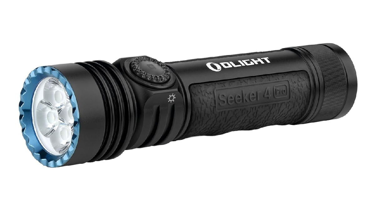 Olight Seeker 4 Pro Flashlight on white background