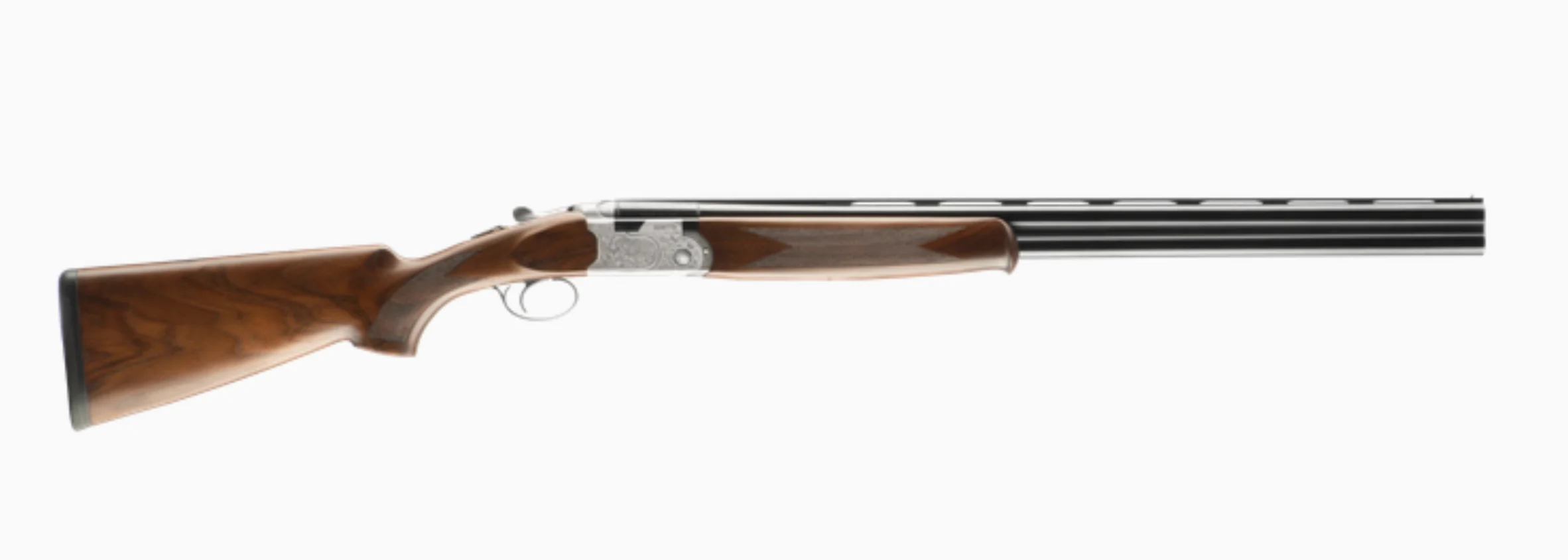 Beretta's new 686 Silver Pigeon I O/U shotgun on white background.