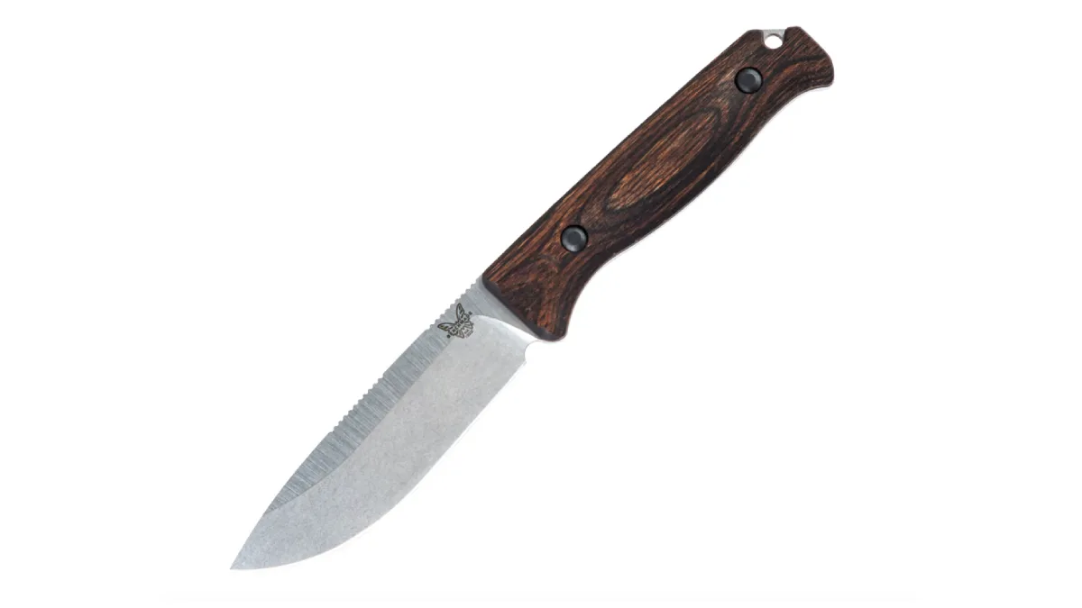 Benchmade Saddle Mountain Skinner Fixed Blade Knife on white background