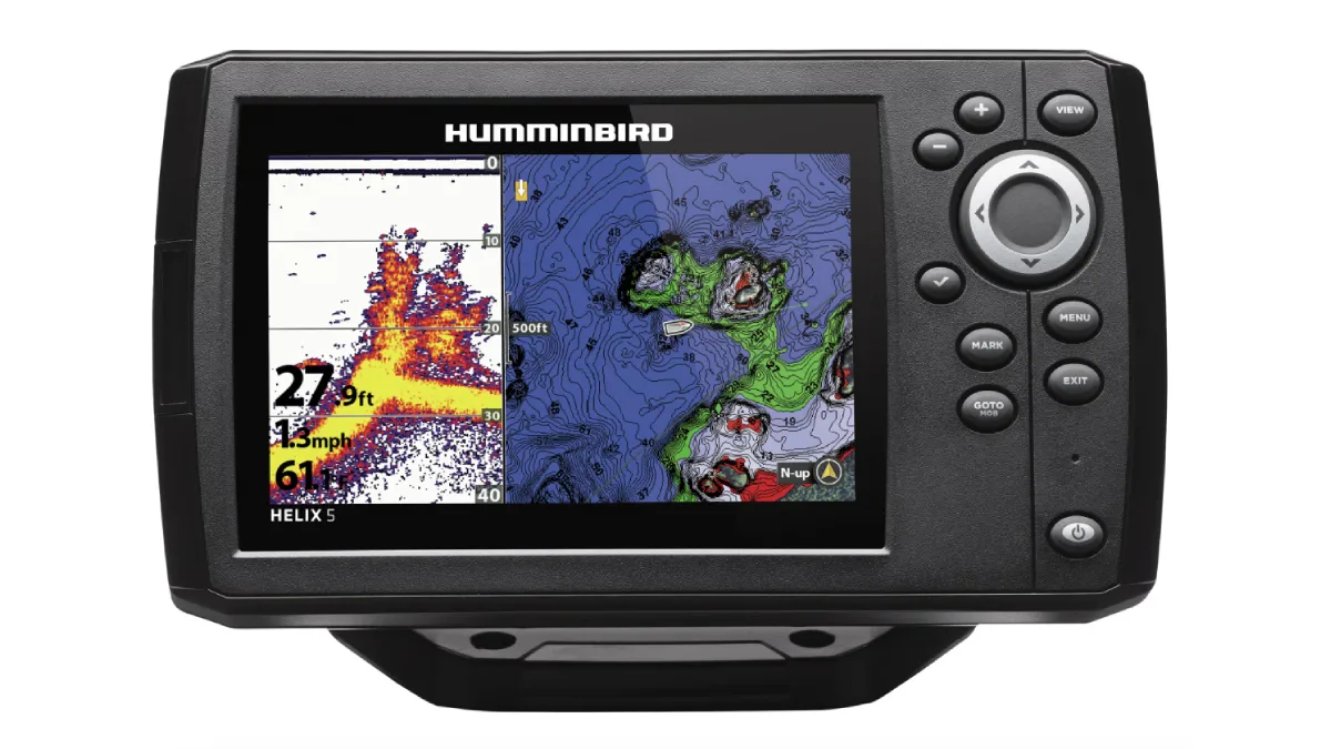 Humminbird HELIX 5 CHIRP GPS G3 Fish Finder/Chartplotter on white background