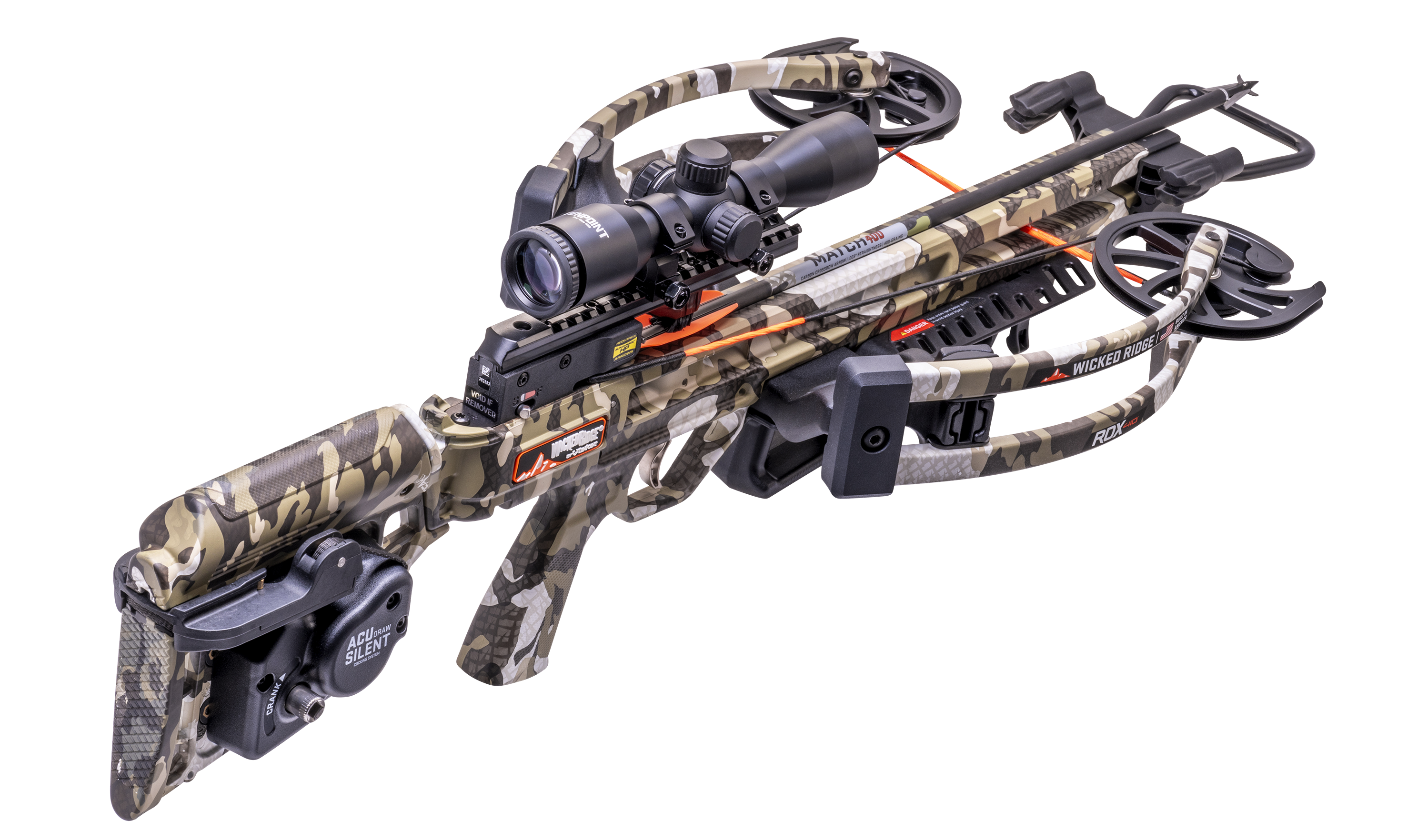 Wicked Ridge RDX 410 crossbow on white background