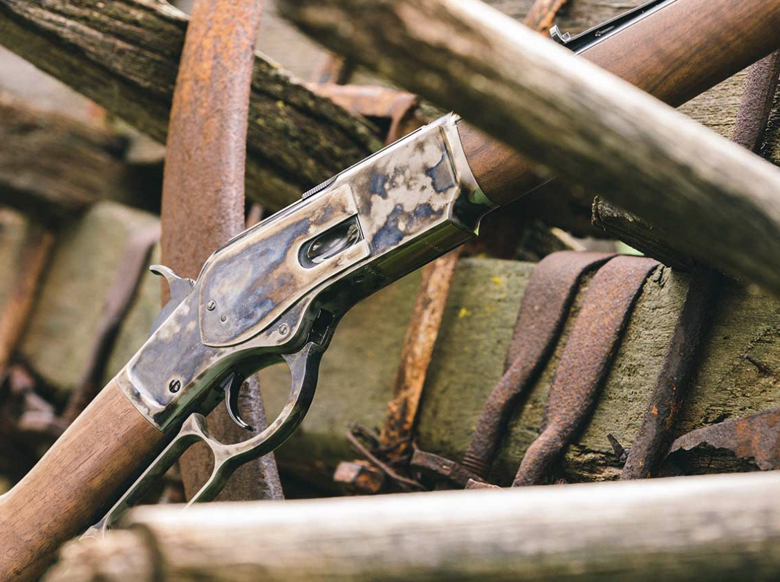Winchester Model 1873 lever-action rifle.
